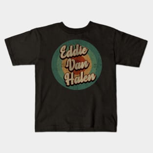 Circle Retro Vintage Eddie Van Halen Kids T-Shirt